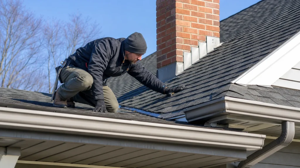 Inspection et préparation de toiture avant l'hiver