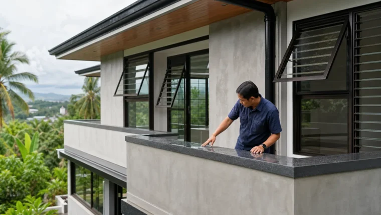 Waterproofing and natural ventilation details on a tropical Cebu home
